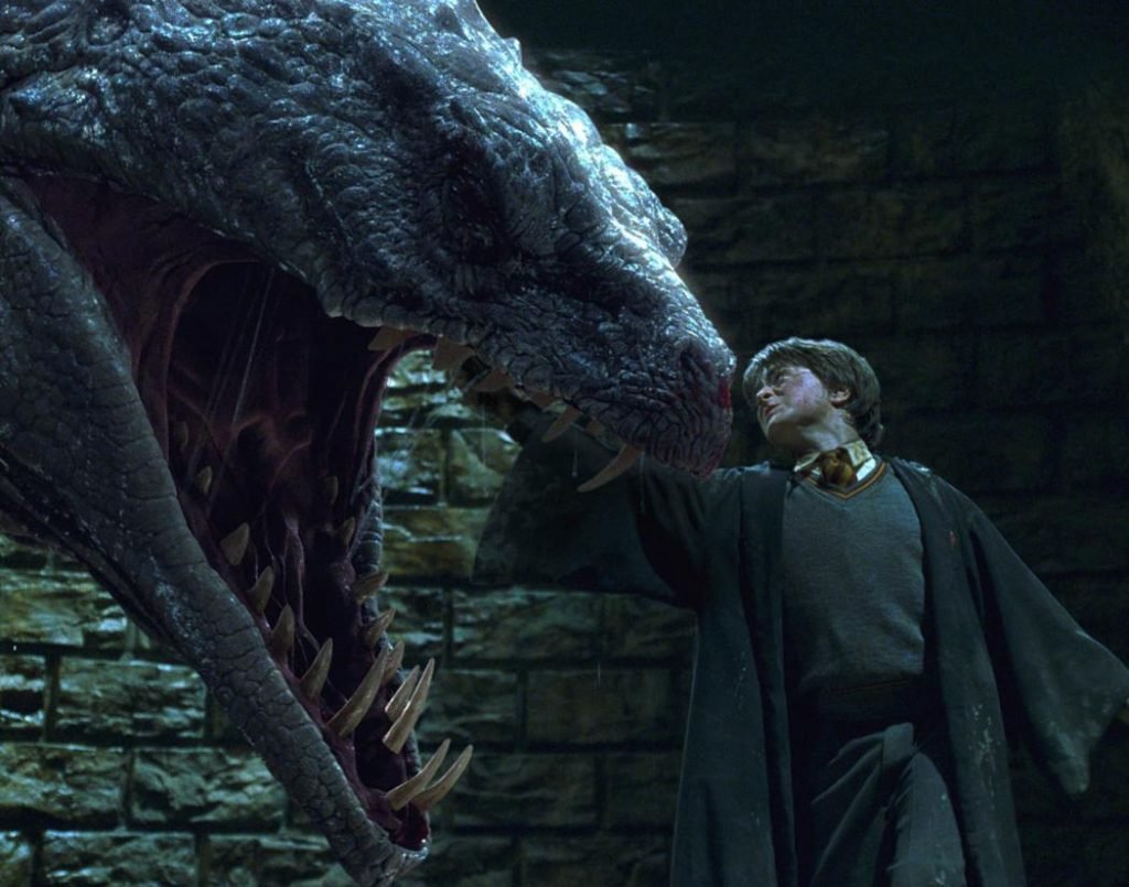 Harry slays the basilisk