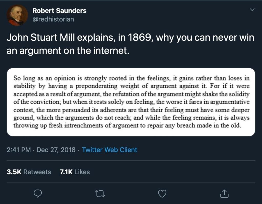 A Philosopher Proved 150 Years Ago That It's Pointless To Start An Internet Argument