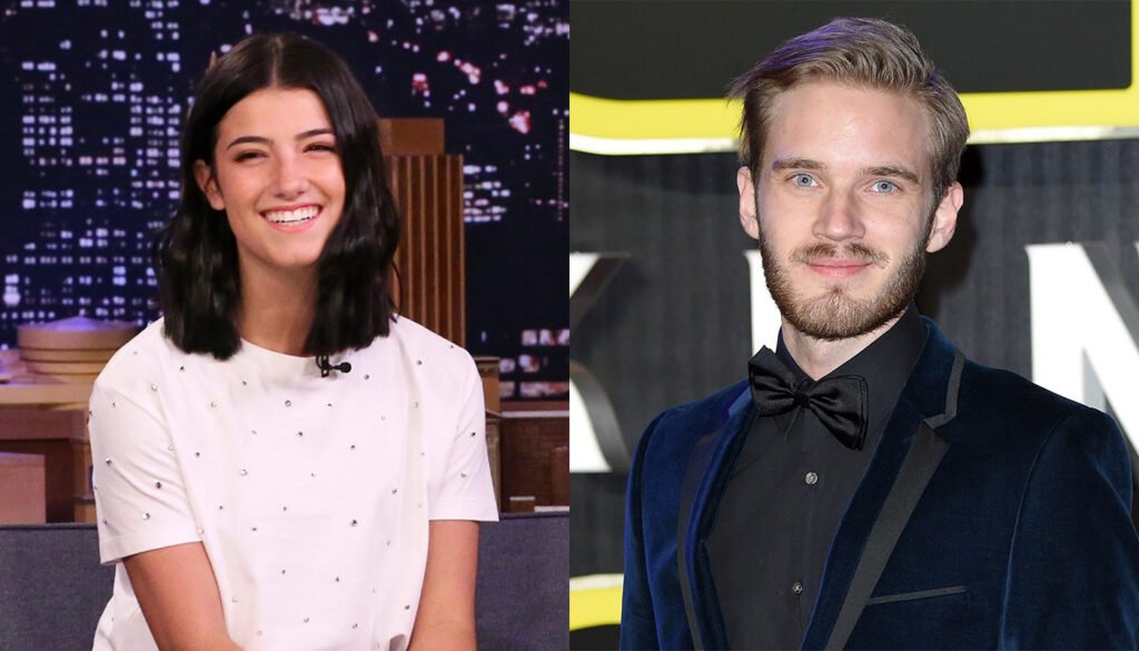 Charli D'Amelio and PewDiePie