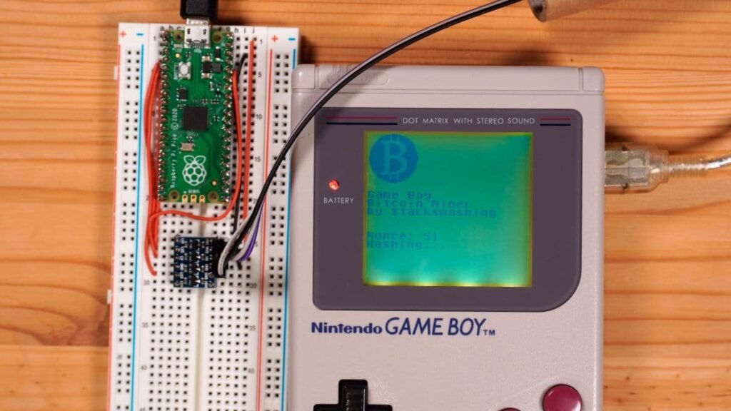 Game Boy mining Bitcoin