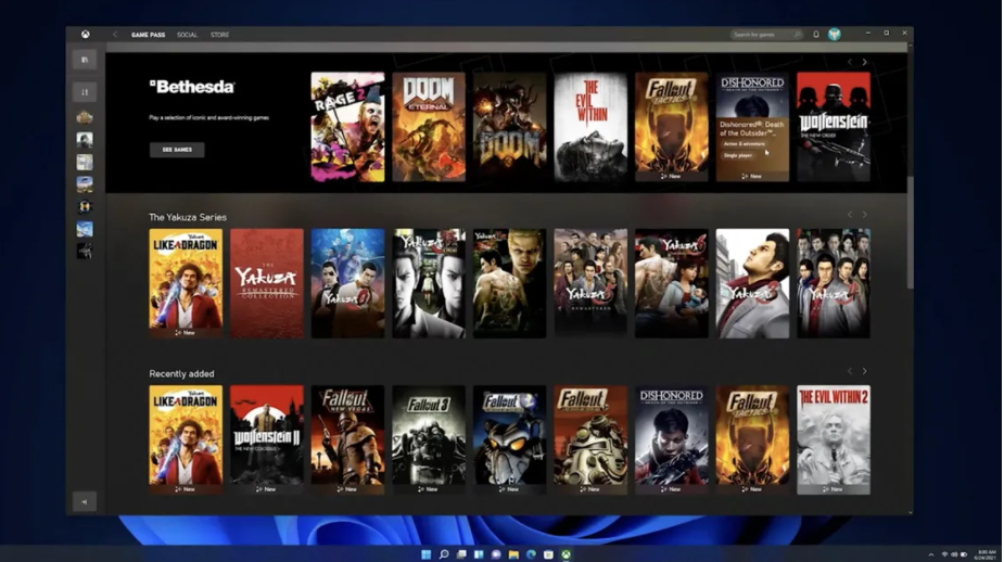 New Xbox app in Windows 11
