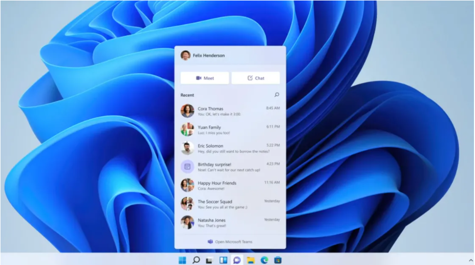 Microsoft Teams in Windows 11