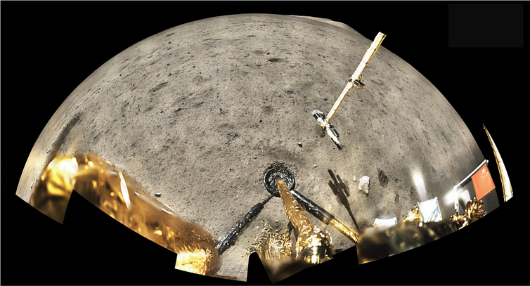 The Chang’e-5 Moon Mission landing site, photographed by the lander